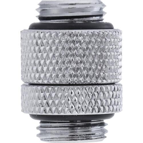 G1/4 Outer Thread Tube Adapter 360 Degree Rotary 18mm Diameter Brass Tube Adapter for Computer PC Water Cooling System