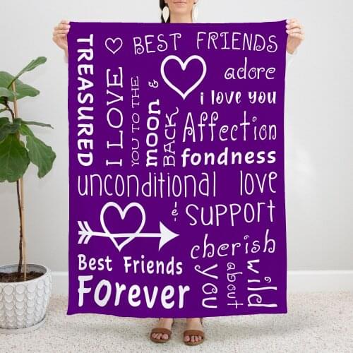 I Love You Caring For Good Friends Couples And Family Sincere Gift For Your Loved Ones Coral Throw Blanket for Bed Bedding Throw