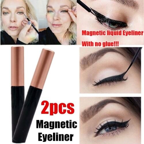 Magnetic Eyeliner Glue-Free False Eyelashes Absorbent Liquid Natural Waterproof Big Eye Makeup Liquid Eyeliner Female Eye Makeup