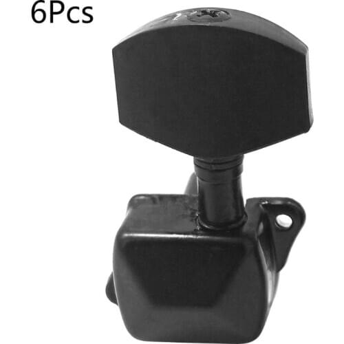 6PCS Guitar String Tuning Peg Metal Semi-Closed Button Tuner for Electric Guitar
