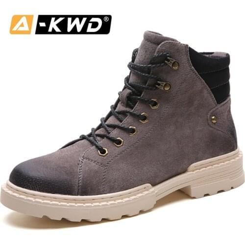 2019 Mans Shoes Mens Leather Shoes Chaussure Homme Black Mens Shoe Casual Elevator Shoes For Men Autumn And Winter Short Boots