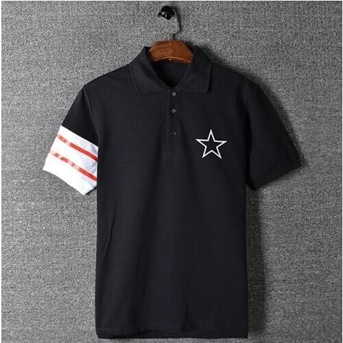 2020 High New Novelty unisex Classic striped stars Fashion Shirts Shirt Hip Hop Skateboard Cotton Polo Top Tee #F8
