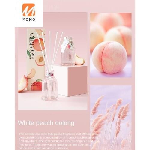 Peach Oolong Rattan Reed Diffuser Essential Oil Fragrance Bedroom Girl Light Perfume Home Indoor Lasting Fragrance