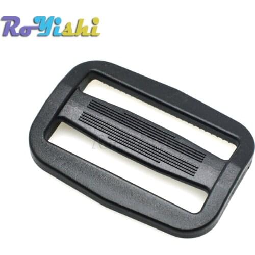 1-1/2"(38mm) Webbing Plastic Slider Tri Glide Adjust Buckles Tri-ring Buckles Black