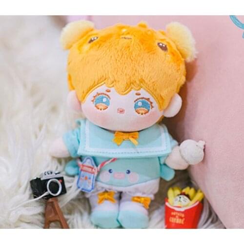 Anime Limit Animal Puffer Pufferfish Kpop Star Ear Plush 15cm Doll Change Clothes Clothing Outfit Suit Figure Toy Cosplay Cute