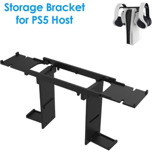 For PS5 Game Controller Storage Stand Headphone Hanger Holder Bracket for Sony PS5 Host Game Console Mount