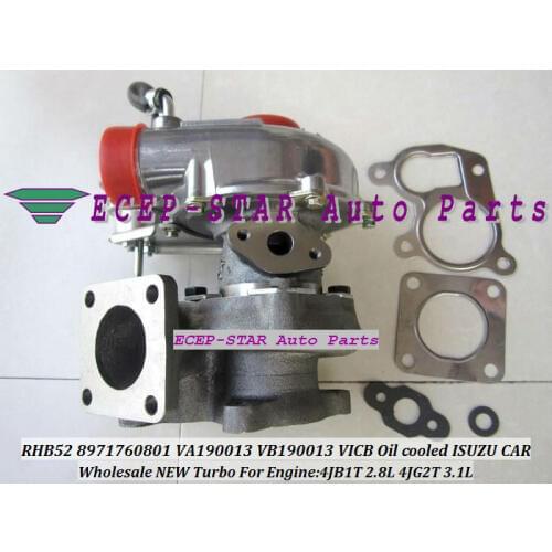RHB52 VA190013 VB190013 8971760801 VICB 8-97176-0801 Oil Cooled Turbo Turbocharger For ISUZU Car 4JB1T 4JB1 2.8L 4JG2T 4JG2 3.1L