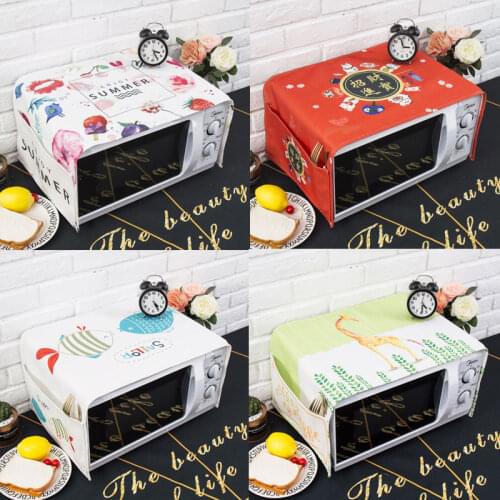 Nordic style Cotton and hemp giraffe Microwave oven dust cover Cobertura para beterraba Cubierta de polvo para horno