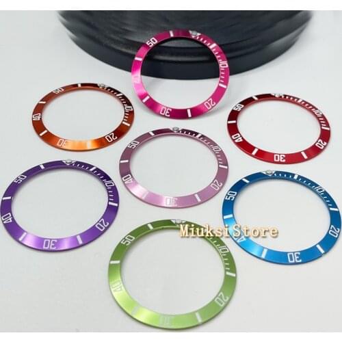 38mm Titanium High quality purple pink Ceramic bezel ring fit automatic 40mm watch