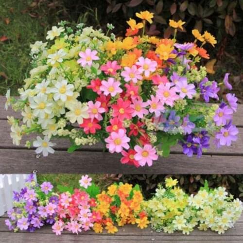 1 Bouquet 28 Heads Artificial Fake Cute Flower Wedding Fake Flowers Ornaments For Home Decoration Hotel Garden Decor