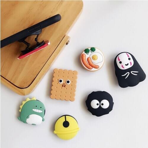 Cartoon Universal Telescopic Lazy Bracket Silicone Foldable Finger Phone Holder Phone Bracket Personality Creativity Stand