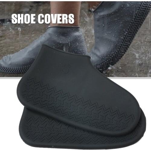 Boots Waterproof Shoe Cover Silicone Material Non-slip For Outdoor Protection Rainy Days Keep Your Shoes Clean And Dry EDF