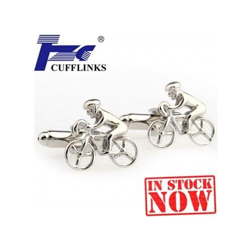 Siver Bike Cufflink Cuff Link 2 Pairs Free Shipping