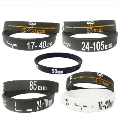 Lens Bracelets Photographer silicone bracelet Wristbands SET 9pcs/Stop Lens Zoom Creep for canon nikon DSLR camera free ship