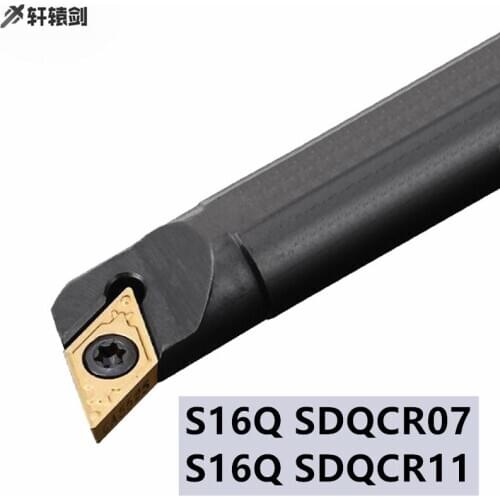 1PC S16Q SDQCR07 SDQCL07 SDQCR11 Lathe Boring Bar Uses DCMT07 Carbide Insert Turning Tool Holder