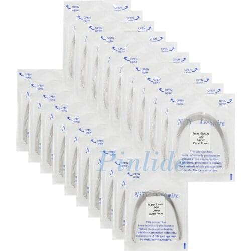 100 Pcs Dental Orthodontic Round Arch Wire Ovoid Form Super Elastic Niti 020 Upper/Lower 10 Packs