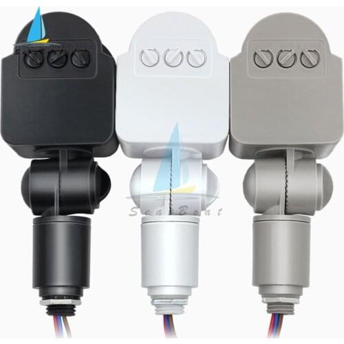 12V 110V 220V Motion Sensor PIR Movement Detector Automatic Infrared Wall Mount Timer Outdoor LED Motion Sensor Light Switch