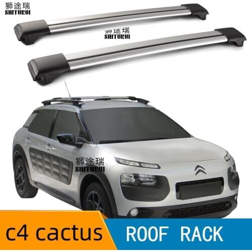2Pcs Roof Bars for CITROEN C4 CACTUS 5 DOOR HATCH 2015 - 2020 Aluminum Alloy Side Bars Cross Rails Roof Rack Luggage LOAD
