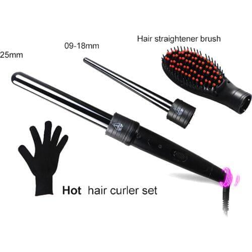 3 in 1 dual purpose curler change tube set curler change hair curling iron straightener