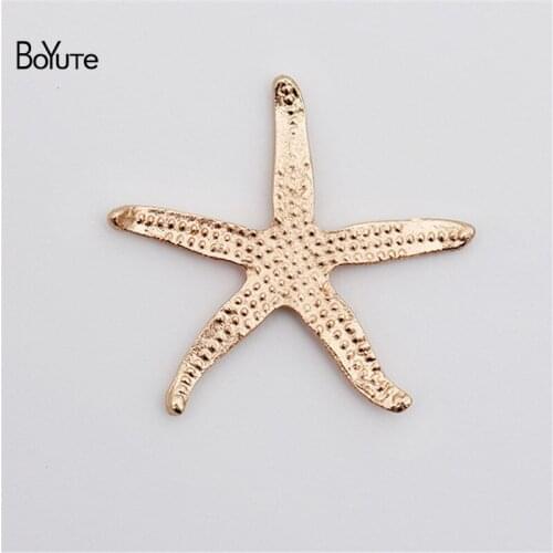 BoYuTe (50 Pieces/Lot) Metal Alloy 30MM Big Starfish Materials Vintage Style Diy Hair Ttiara Hair Accessories Parts