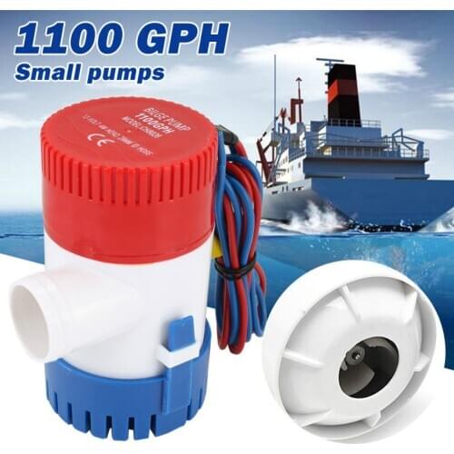1100GPH Bilge Pump 12V Boat Electric Water Pump For Submersible Seaplane Houseboat Automatic Bilge Pump Switch High Flow