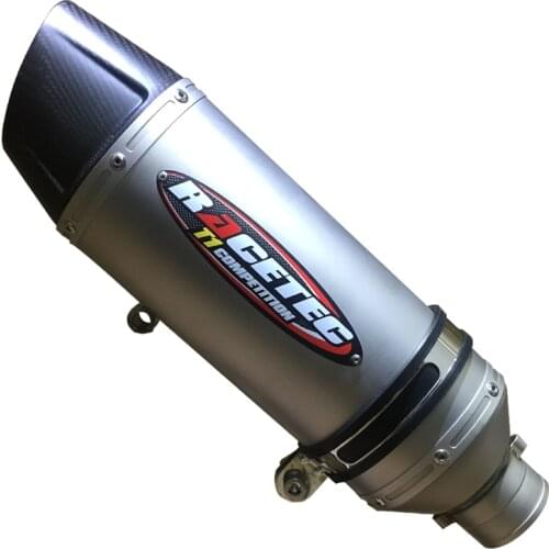 Φ51mm inlet Silencer 280mm-320mm Titanium Carbon Fiber Muffler Pipe Motorcycle Exhaust