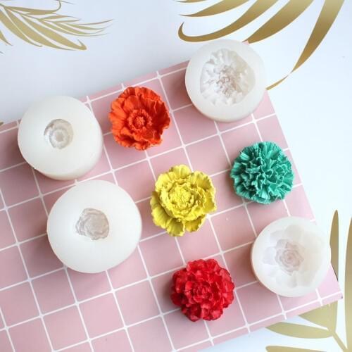 Rose Fondant Mould DIY Handmade Aromatherapy Candle Gypsum Silicone Mould Clay Resin Ornament Tool