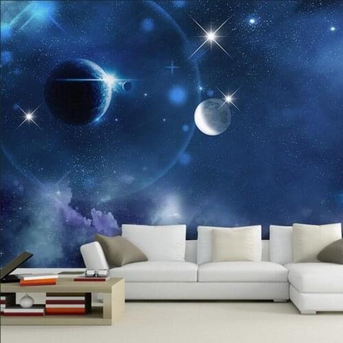 Colomac Custom 3D Fantasy Starry Sky Wallpaper Star Pattern Living Room Background Mural Childrens Room Decor Drop Shopping