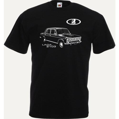 T-Shirt Lada 2103 Vaz Russian Car Auto Car Vintage T Shirts Fashion 2019 O-Neck Casual High Quality Casual Tee Shirts