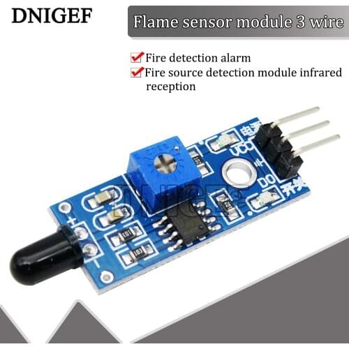 DNIGEF 1 PCS IR Flame Sensor Module Detector Smartsense For Temperature Detecting Suitable 3Pin