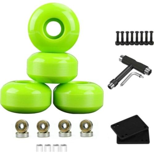 NEW-100A Skateboard Longboard Wheels 52x32mm Wheel with Bearing for Longboard Skateboard Wearproof