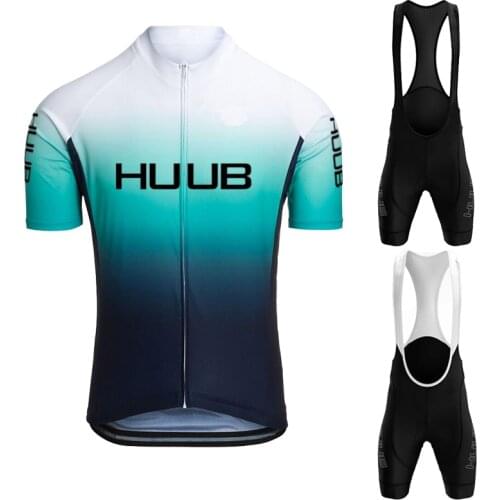 2021 HUUB Team Cycling Jersey Set Breathable road Bicycle Clothing Riding Bike MTB Clothes Short Sleeve Sports New Cycling Set