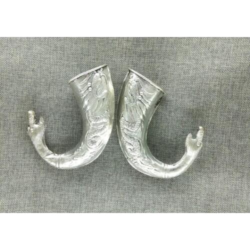 Miao silver flower Round Earrings retro personality all-match