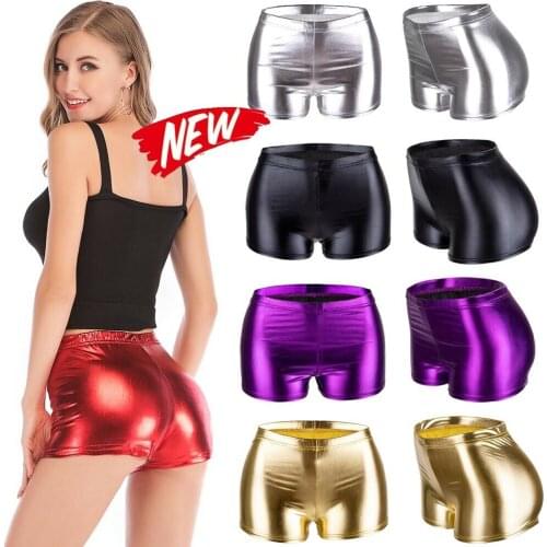 LELINTA Women Summer Casual Sexy Shorts Pants High Waist Solid Color Shorts 2020 Fake Leather Fashion Female Trouser Short Pants
