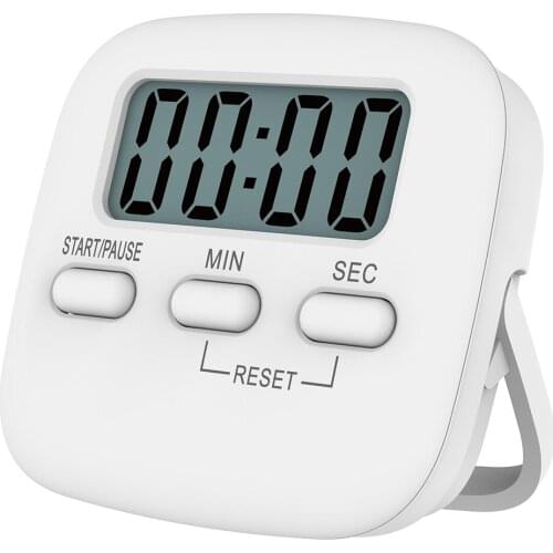 LCD Digital Kitchen Timer Magnetic Backing Stand Cooking Countdown Alarm Sleep Reminder Clock Stopwatch Timing Alarm Clock