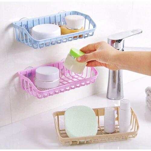 Wash Multifunctional Suction Cup Dishwashing Sponge Holder Hanging Storage Rack Drain Rack Sink Shelf Kitchen Accessories Tool