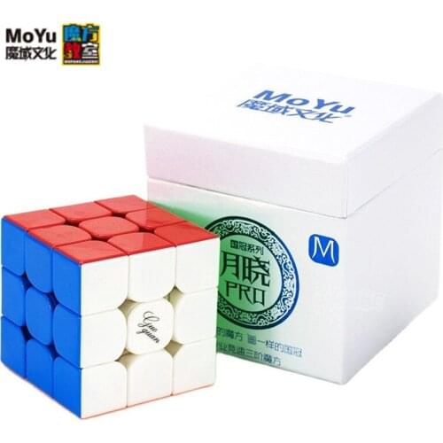 Moyu GuoGuan Yuexiao Pro M 3x3x3 Cube Magic Puzzle Professional Challenge 3x3 Speed Cube Magnetic Puzzle Kid gift Toys for Sale