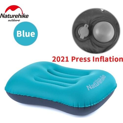 Naturehike New Ultralight Press Type Inflatable Pillow 110g Portable Sleep TPU Air Pillow Soft Outdoor Travel Nap Neck Pillow
