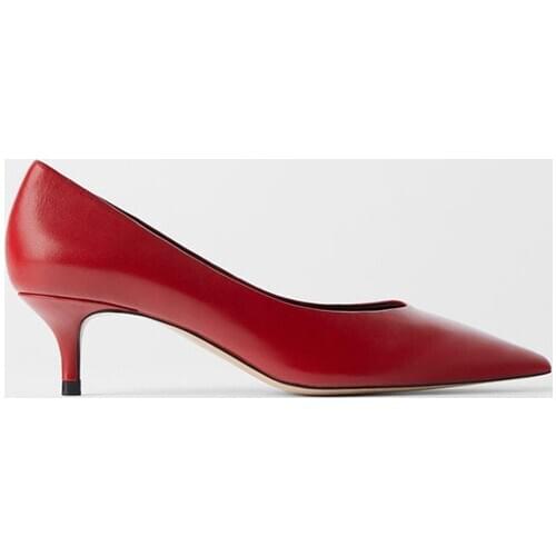 2021 New Womens shoes Wine red Wedding shoes Thin and High Heels Sheepskin shoes Leather Pointed Bride Single Shoes