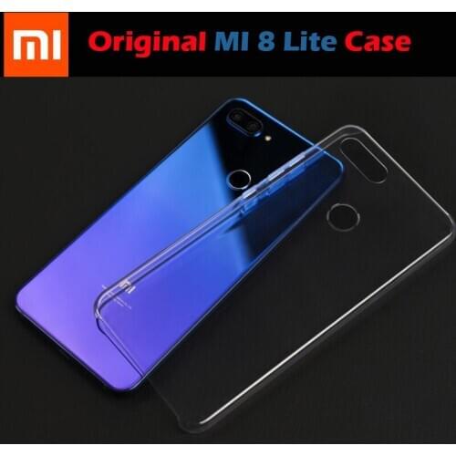 New Original Xiaomi Mi 8 Lite Case Mobile Phone 6.26" hard PC + soft TPU shockproof back case transparent clear MI8 Lite 8lite