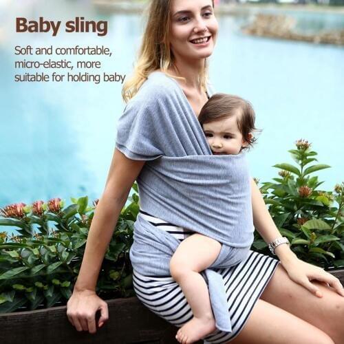 Pure Color Stretchy Baby Carrier Sling Newborn Soft Infant Breathable Wrap Hipseat Breastfeed Comfortable Nursing Cover