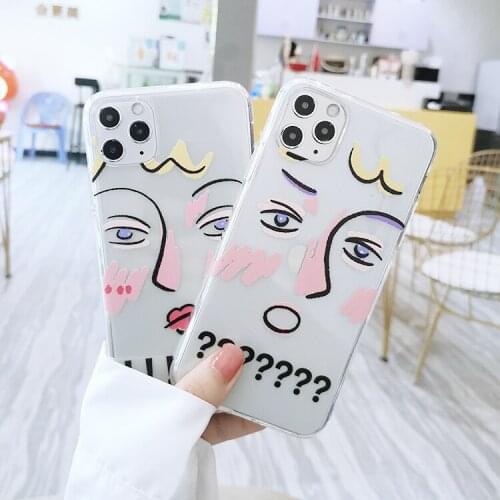 Couple Cartoon Funny Cute Back Cover For iPhone 12 11 Pro Max iPhone 6 6s 7 8 Plus Apple XR Xs Max Phone Case TPU Silicone Soft