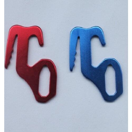 5pcs/lot Portable Outdoor Camping Binding Stopplate Aluminum Alloy Fastener Adjustment Buckle 9-shaped Tent Rope Tensioner Hook