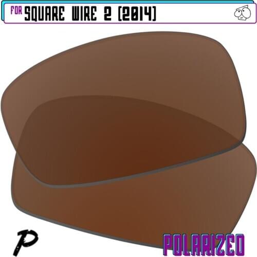 EZReplace Polarized Replacement Lenses for - Oakley Square Wire 2 (2014) Sunglasses - Brown P