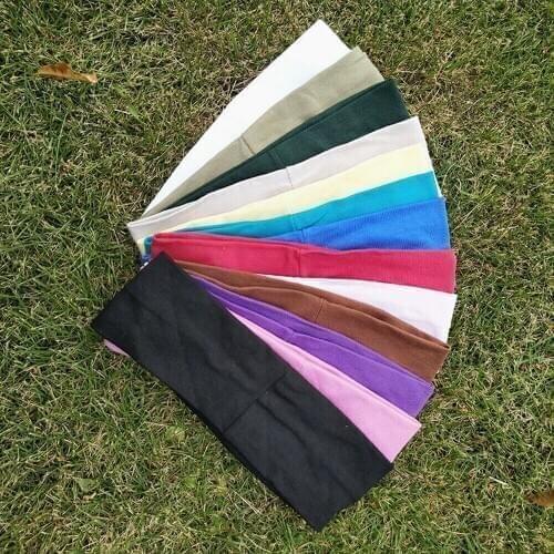 Headband Sports Usage For Masks Gym With Buttons Sweatband Hair Band Wrap Yoga