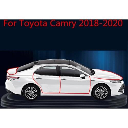 For Toyota Camry 8th Sedan 2018-2020 Rubber Seal Sound Insulation Weatherstrip Edge Trim Noise Insulation Car Door Sealing Strip