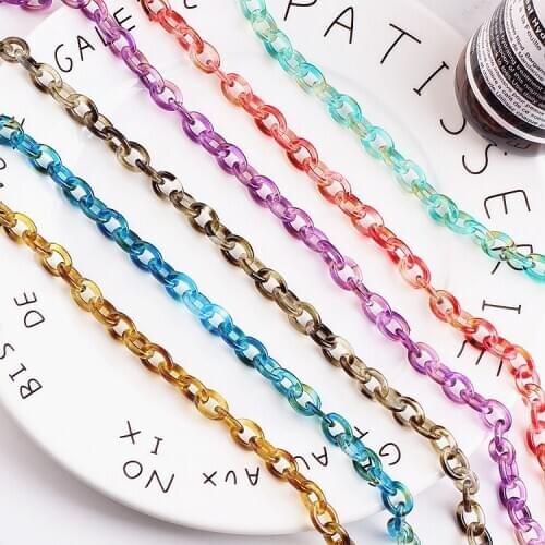 Ritoule Ritoule DIY handmade jewelry accessories color gradient earrings necklace bracelet chain resin material 50cm
