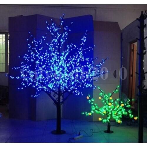 2M 6.5ft Height LED Artificial Cherry Blossom Trees Christmas Light 1536pcs LED Bulbs 110/220VAC Rainproof fairy garden decor