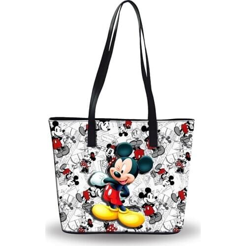 Disney Mickey mouse diaper Bag Shoulder Cartoon lady Tote Large Capacity bag Women waterproof bag fashion hand travel beach bag