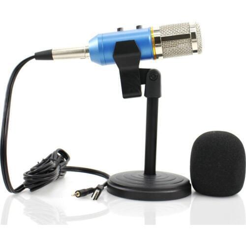 Bm 800 Professional Adjustable 3.5mm USB Condenser Microphone With Desktop Stand Audio Sound Recording Microphone Mic For PC
